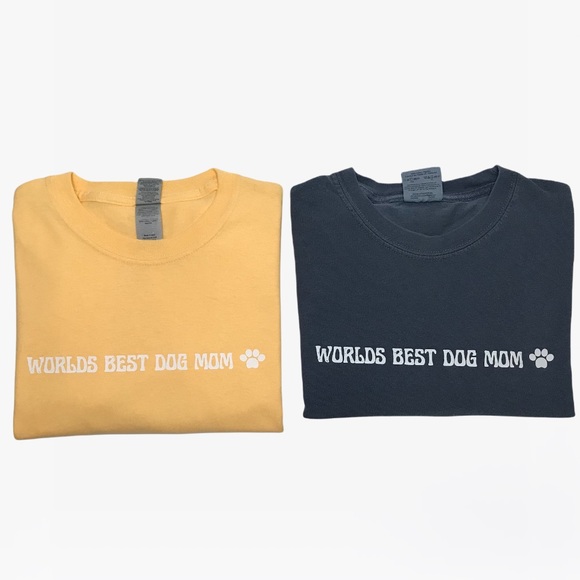 WORLDS BEST DOG MOM Unisex Adult 100% Cotton Crewneck T-Shirts - Various - Picture 4 of 11